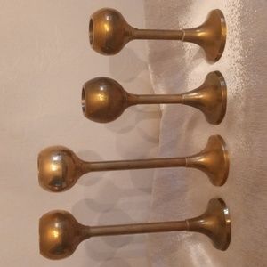 Brass candle holders (4)